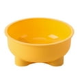 thumbnail image 1 of Tvtnvo Dog Bowls Plastic Pet Bowl Non Slip Long Lasting Raised Wall Design for Dogs and Pets Home Feeding Water Easy Clean Dishwasher Safe Stable Base Prevent Tipping Yellow 6in, 1 of 6