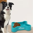 thumbnail image 1 of Tvtnvo Dog Bowls Spill Resistant Double Pet Food and Water with Non Tip Stable Base Safe Rounded Rim Scratch Resistant Long Lasting Plastic Easy to Clean for Indoor Pets and Dogs Blue 7.8in, 1 of 5