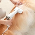 thumbnail image 1 of Tvtnvo Dog Brushes for Grooming 2-in-1 Pet Hair Dryer Slicker Brush with Detachable Straight or Angled Airflow, NTC Smart Temp Control, 3 Heat Settings Low Noise Massage Pins White 4.7x2.5x4.7in, 1 of 9
