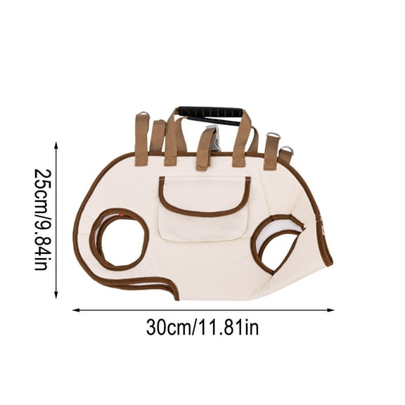 Tvtnvo Dog Carrier Pet Carrier Breathable Mesh Pet Bag with Built In Safety Tether Crossbody or Handheld Secure and Comfy Side Pocket Easy Entry for Travel and Outdoor Walks Beige 11.8in