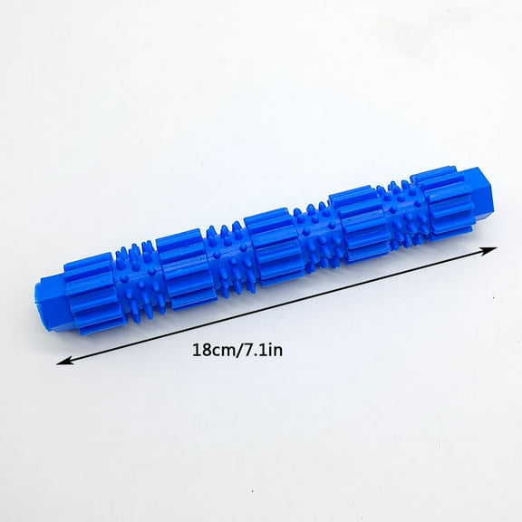 Tvtnvo Dog Chew Toy Aggressive Chewer Treat Dispensing Long Lasting Rubber Dental Cleaning Molar Toy for Training and Teething Interactive Slow Release Snack Ball for All Breeds Blue 7.1in