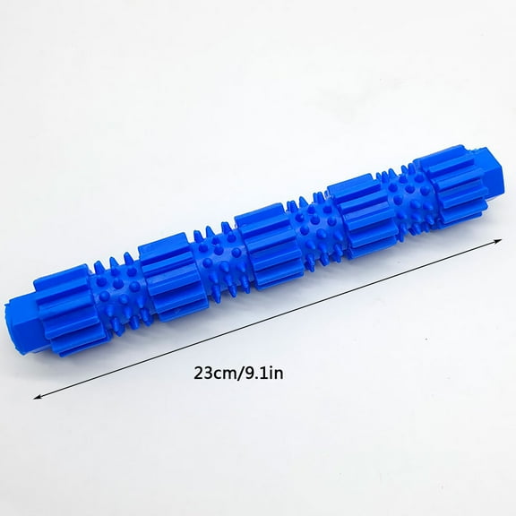 Tvtnvo Dog Chew Toy Aggressive Chewer Treat Dispensing Long Lasting Rubber Dental Cleaning Molar Toy for Training and Teething Interactive Slow Release Snack Ball for All Breeds Blue 9in