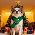 thumbnail image 1 of Tvtnvo Dog Clothes Pet Scarves Knitted Cotton Christmas Scarf Soft Stretchable Holiday Accessory with Festive Snowman Tree Decorations Easy to Wear for Cute Seasonal Outfits Green Neck 9.8-15.7in, 1 of 5