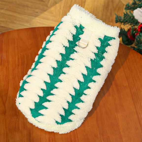 Tvtnvo Dog Clothes Winter Fleece Dog Costume for Large Dogs and Pets Warm Double Faced Velvet Pet Sweater Cozy Indoor Lounge and Outdoor Travel Wear Easy Care Green