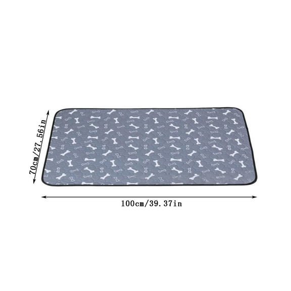 Tvtnvo Dog Mat Absorbent Chew Proof Reusable Pet Pad with Odor Control and Non Slip Grip Surpass Absorbent 10X for Indoor Feeding Training Crate Travel Gray 27.5x39.4in