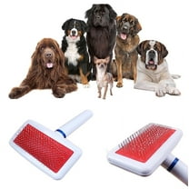 Tvtnvo Dog Shedding Comb Pet Hair Removal Tool Needle Rake Grooming Brush with Comfortable Handle Removes Loose Undercoat Gentle Care for Dogs and Pets Home Grooming White 3.9x2.2in