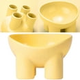 thumbnail image 1 of Tvtnvo Elevated Pet Food and Water Bowl Raised Dog Pet Bowl with Rounded Rim Non Tip Stable Base Easy Clean Space Saving Storage Suit Indoor Feeding Station Yellow 13fl oz, 1 of 5