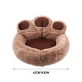 thumbnail image 1 of Tvtnvo Pandas Paw Pet Nest Pet House Dog House Indoor Versatile All Season Cozy Calming Round Bed with Removable Machine Washable Cover Long Lasting Layer for Small Dogs and Pets Brown 16.9 in, 1 of 6