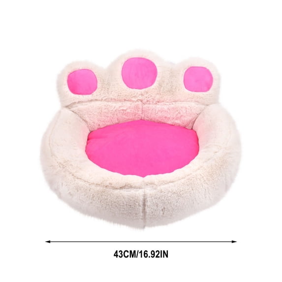 Tvtnvo Pandas Paw Pet Nest Pet House Dog House Indoor Versatile All Season Cozy Calming Round Bed with Removable Machine Washable Cover Long Lasting Layer for Small Dogs and Pets White 16.9 in