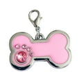 thumbnail image 1 of Tvtnvo Personalized Stainless Steel Pet Id Tag Silent Shaped Pendant Custom Engraved Name Phone Number for Dog Pet Collar Long Lasting Lightweight Pet Identification Pink 1.3x1in, 1 of 4