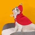 thumbnail image 1 of Tvtnvo Pet Christmas Costume for Pets and Small Medium Dogs,Dog Clothes Pet Clothes Xmas Cloak with Star Cosplay Dress,Soft Plush Easy Wear Pet Santa Cape for Holiday Party Festive Events Red, 1 of 6
