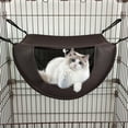 thumbnail image 1 of Tvtnvo Pet House Hammock Bed Mesh Breathable Thickened Machine Washable Pet Nest for Indoor Cages and Condos Soft Mercerized Fabric Removable Mat Easy to Install Brown 13.8x9.8x7in, 1 of 6