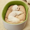 thumbnail image 1 of Tvtnvo Pet Kennel Dog House Pet House Washable Soft Insulated Cave Bed Removable Cover Non Slip Waterproof Bottom Includes Toys Encourages Hiding and Play for Indoor Pets and Small Dogs Green 19.7 in, 1 of 6