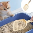 thumbnail image 1 of Tvtnvo Pet Litter Scoop Sifting Shovel for Fast Sand Screening Ergonomic Grip with Double Sieve Head for No Spill Sifting Hang or Stand Storage Easy Clean Long Lasting for Litter Box Yellow 11in, 1 of 5