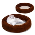 thumbnail image 1 of Tvtnvo Pet Mat Dog Kennel Mat Thickened Suede Warm Plush Nesting Bed Cozy Insulated Burrow Style Sleep Sack for Pets and Dogs Indoor Pet House Relaxed Brown 15.7x13.8x3.9in, 1 of 6