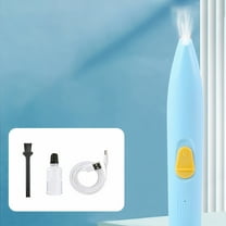 Tvtnvo Pet Shaver Dog Nail Grinder Quiet Low Noise Paw Hair Trimmer with LED Light Efficient Blade Head Safe Foot Groomingfor Sensitive Pets Portable One Hand Operation Blue 6.1in