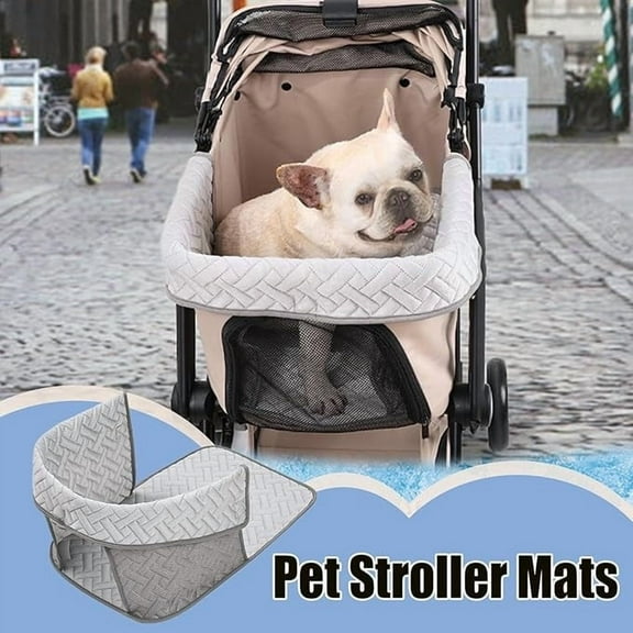 Tvtnvo Pet Stroller Mat Dog House Pet Tent Breathable Cushioned Magnetic Removable Washable Liner for Small Dogs Pets for Travel Walks Easy Install Weatherproof Wipe Clean Gray 14.6x21.4x10.6 in