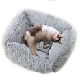thumbnail image 1 of Tvtnvo Relaxed Kennel Pet Sleeping Bed Dog House Pet Hideout Bolster Raised Rim Neck Support Super Soft Filling for Joint and Muscle Pain Relief Indoor Small Dogs and Pets Gray 21.7 in, 1 of 2