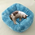 thumbnail image 1 of Tvtnvo Relaxed Kennel Pet Sleeping Bed Dog House Pet Hideout Bolster Raised Rim Neck Support Super Soft Filling for Joint and Muscle Pain Relief Indoor Small Dogs and Pets Blue 21.7 in, 1 of 2