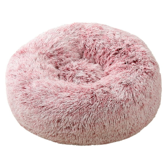 Tvtnvo Relaxedable Kennel Pet Bed Dog House Pet Hideout Raised Rim Support Super Soft Filling Joint Relief Burrowing Design Water Resistant Bottom for Indoor Dogs and Pets Pink 23.6 in