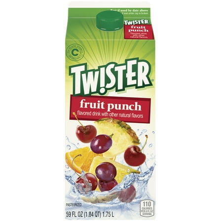 Tropicana Twister Fruit Punch Flavored Juice Drink, Pulp-Free, 59 oz Carton