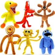 TwCare Rainbow Friends Plush Toy, Rainbow Friends 6 Pack Soft Stuffed Animal Plush Toys, Rainbow Friends Plushies Toys for Fans Kids Adults Birthday Thanksgiving Christmas