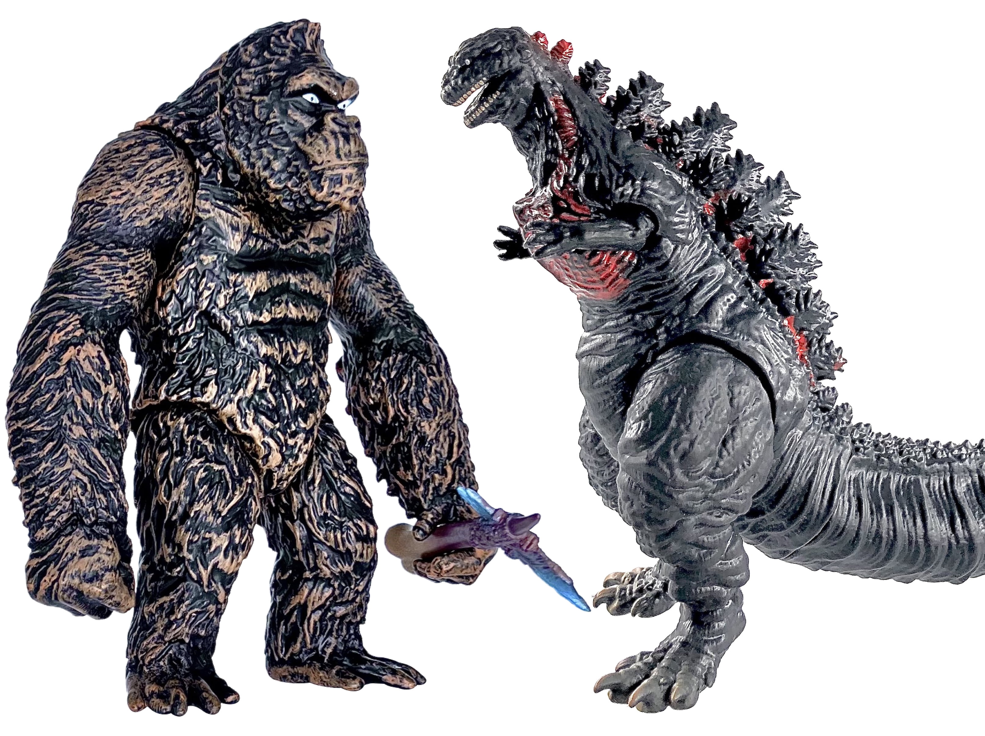 Twcare Mega Godzilla Vs Kong Movie Series Action Figure Toy, Movable Joints Birthday Gift for Boys and Girls, Travel Bag