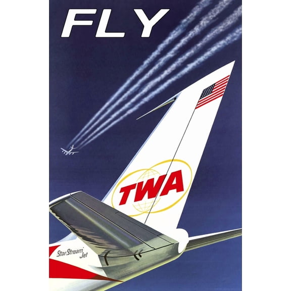 Twa Trans World Airline Boeing 707 New Retro Classic Travel Poster Home Decor Office Wall Art