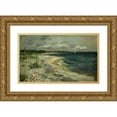 thumbnail image 1 of Twachtman, John Henry 18x12 Gold Ornate Wood Framed with Double Matting Museum Art Print Titled - Storm Clouds, 1 of 4