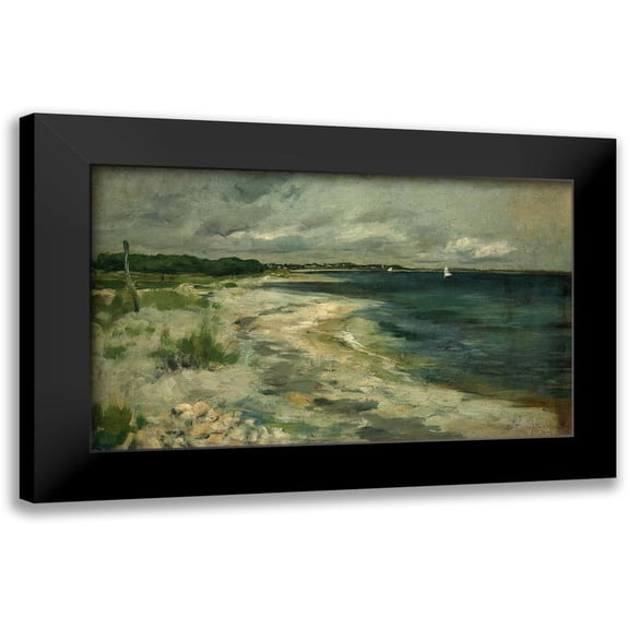 Twachtman, John Henry 24x16 Black Modern Framed Museum Art Print Titled - Storm Clouds