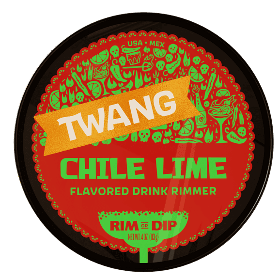 Twang Chile Lime Flavored Drink Rimming Kosher Salt, 1- 4 oz Tray