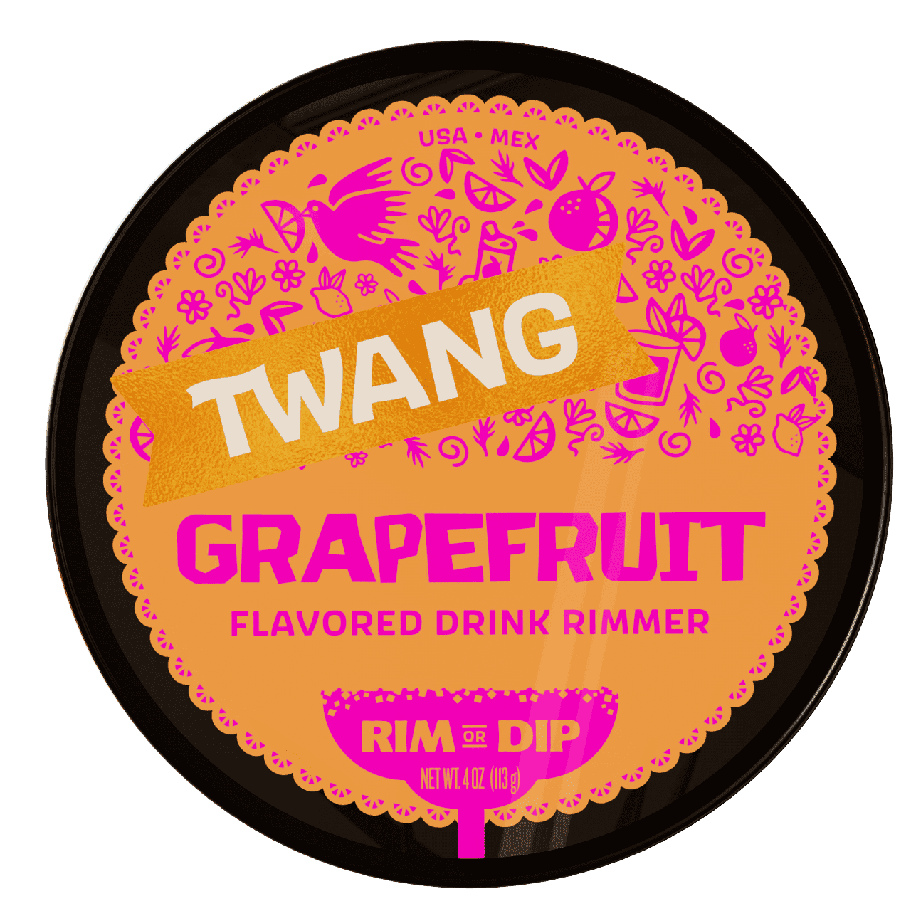 Twang Grapefruit Flavored Drink Rimming Salt, 1- 4 oz