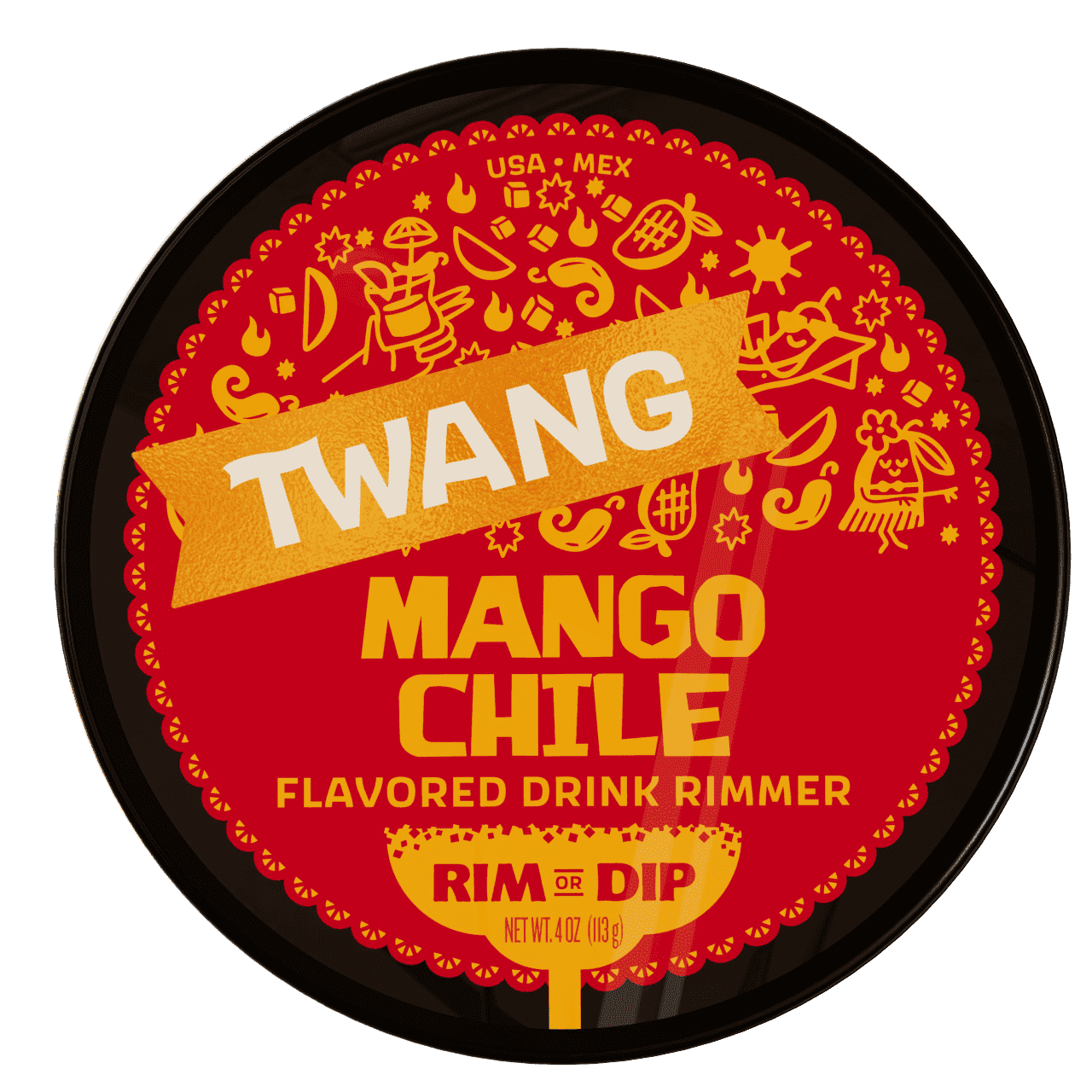 Twang Mango Chile Flavored Drink Rimmer Salt, 1- 4 oz Tub