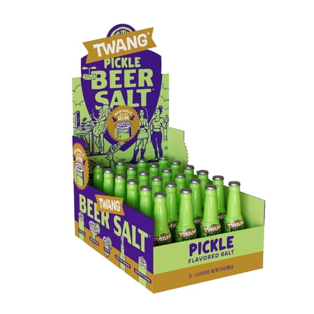 Twang Dill Pickle Flavored Beer Salt; 1.4oz mini longneck bottles; 24 pack