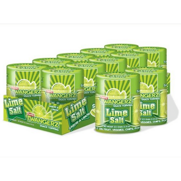 Twang Twangerz Flavorful LIME Salt Shaker 1.15 ounce per bottle, 10 COUNT Add Some Zest to Your Favorite Snacks