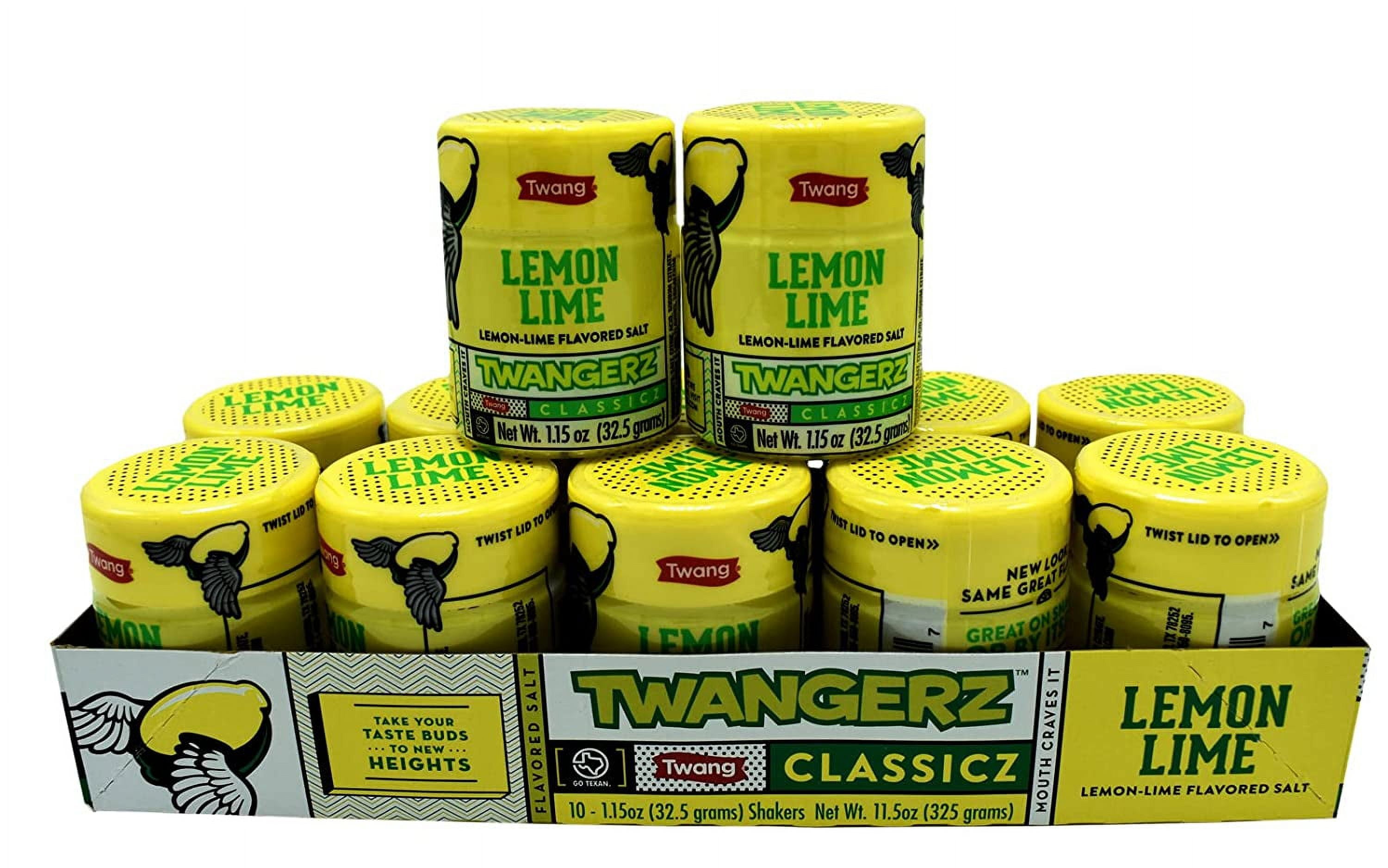 Twang Twangerz Lemon-Lime Flavored Salt Snack Topping, 1.15 oz. Bottles (Pack of 12)