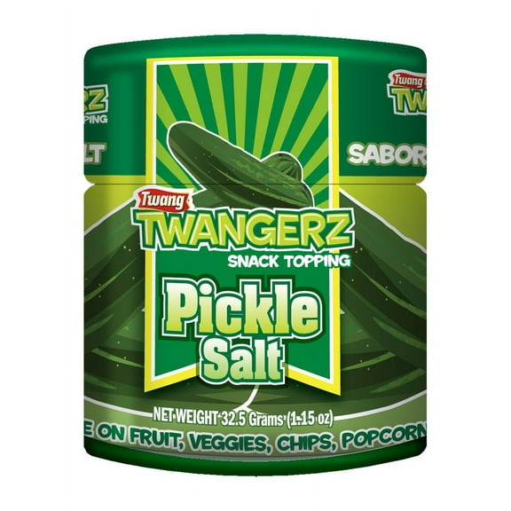 Twang UM1Twangerz Flavored Salt Snack Topping - Lime, Lemon Lime, Chili Lime & Dill Pickle (Dill Pickle, 4 Pack)