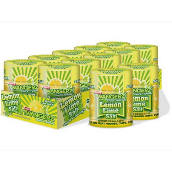 Twangerz Flavorful Lemon Lime Salt Shaker 10 COUNT Add Some Zest to Your Favorite Snacks