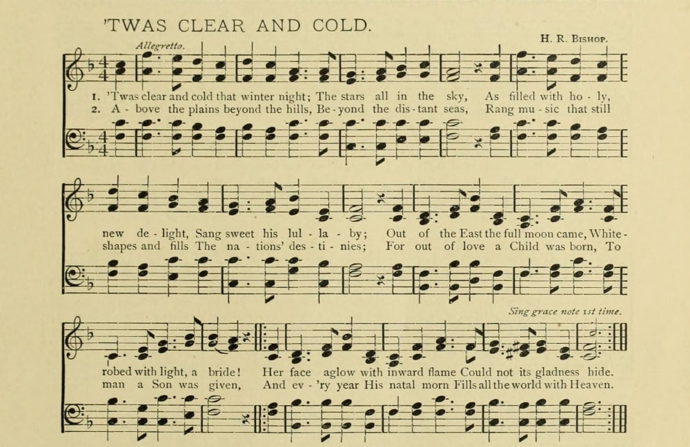 Twas Clear and Cold Christmas in Story & Song 1891 Canvas Art - (18 x 24)
