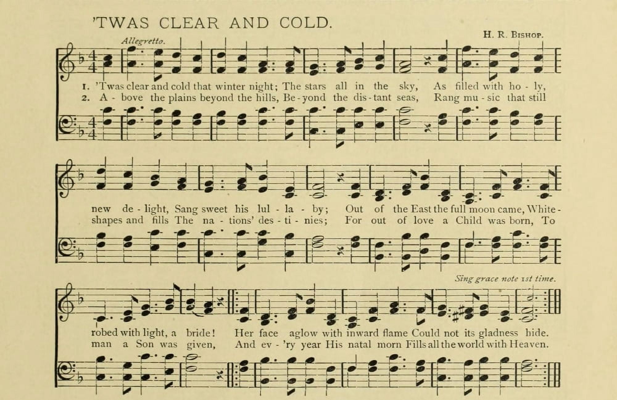 Twas Clear and Cold Christmas in Story & Song 1891 Canvas Art - (24 x 36)