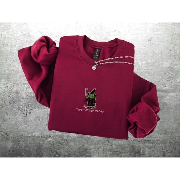 Twas The Tism Frog Wizard TShirt Womens Mens Gildan 18000 Crewneck