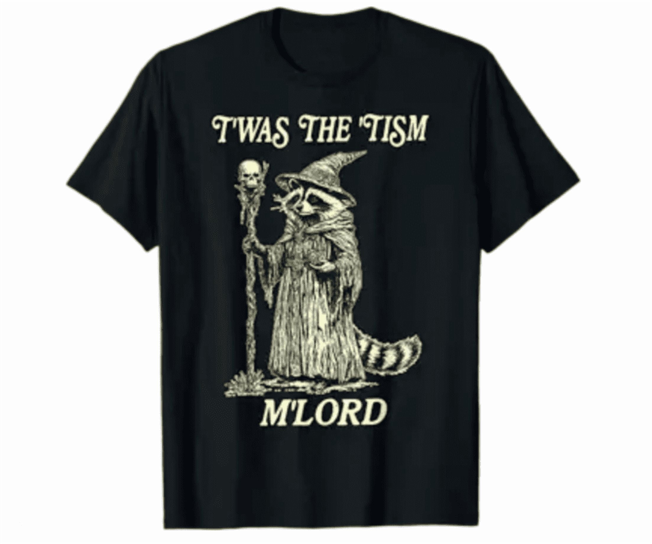 Twas The 'Tism M'Lord Funny Animal Wizard Autism Awareness Shirt