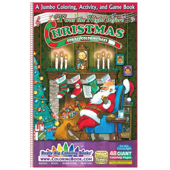 Twas the Night before Christmas Big Coloring Book (12"x18") 9781619530416