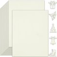 Twavang 25 Sheets Cream Cardstock Paper 8.5'' x 11'', 250gsm/92lb Thick