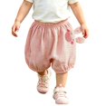 thumbnail image 1 of Twczz Baby Boys Harem Shorts- Soft Cotton Elastic Waist Cute Baggy Play Shorts Pink Size 12-18 Months, 1 of 6