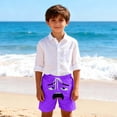 thumbnail image 1 of Twczz Boys Funny Graphic Swim Trunks with Pockets- Drawstring Quick Dry Elastic Waist Beach Shorts Purple Size 12, 1 of 6