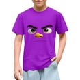 thumbnail image 1 of Twczz Boys Funny Graphic T Shirts- Crewneck Short Sleeve Soft Cotton Kids Summer Tees Purple Size 10, 1 of 6