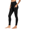 thumbnail image 1 of Twczz Womens Leggings with Pockets- Workout Tummy Control Stretch High Waist Yoga Pants Black Size XL, 1 of 9