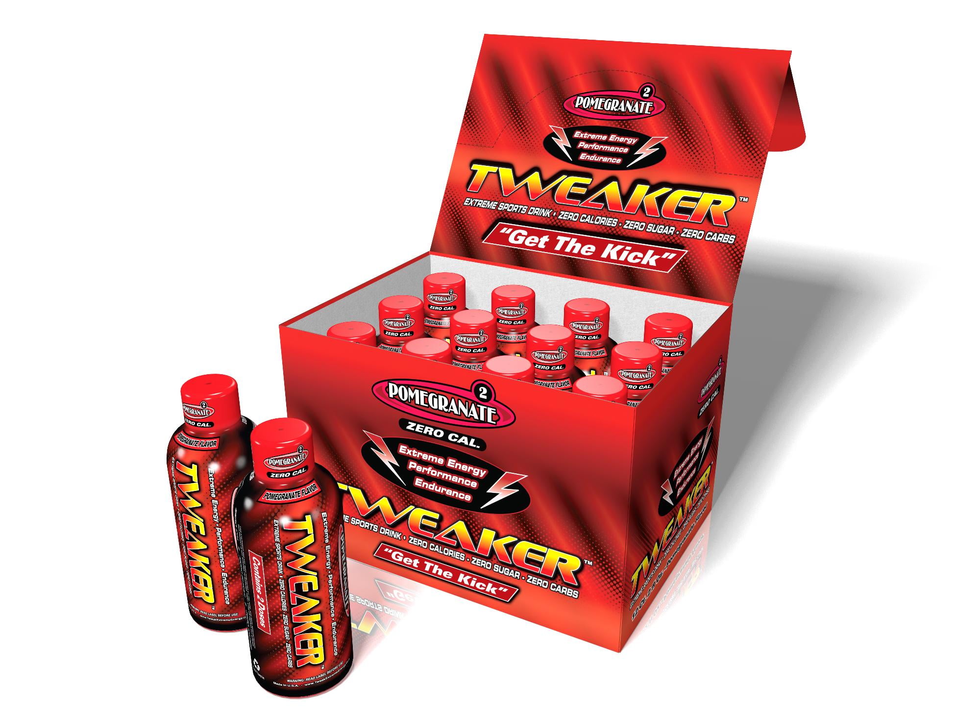Tweaker Energy Shot, Pomegranate, 2 fl oz, 12 count