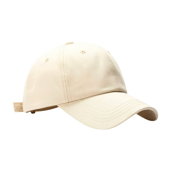 Tweang Baseball Cap Women Men Hat Fits All Season Baseball Cap Classic Baseball Cap Men's Athletic Baseball Fitted Cap Flat Edged Baseball Cap Classics Retro Cap Plain hats Beige One Size